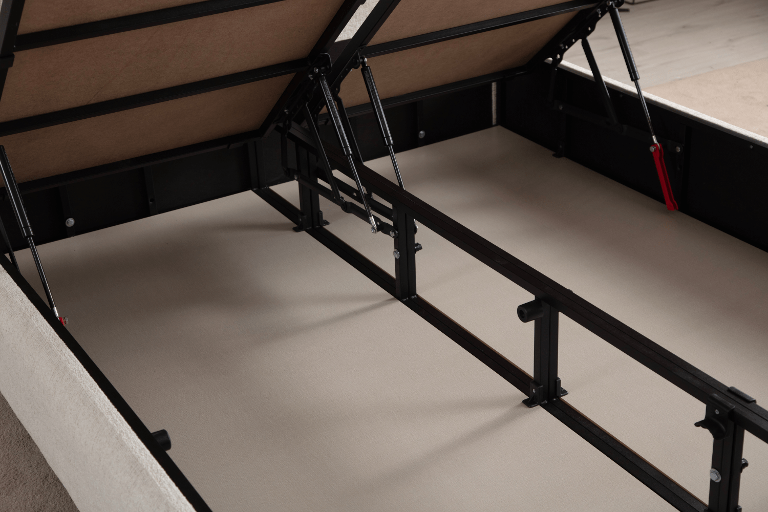 Lit Coffre ELEN Chenille Blanc Cassé