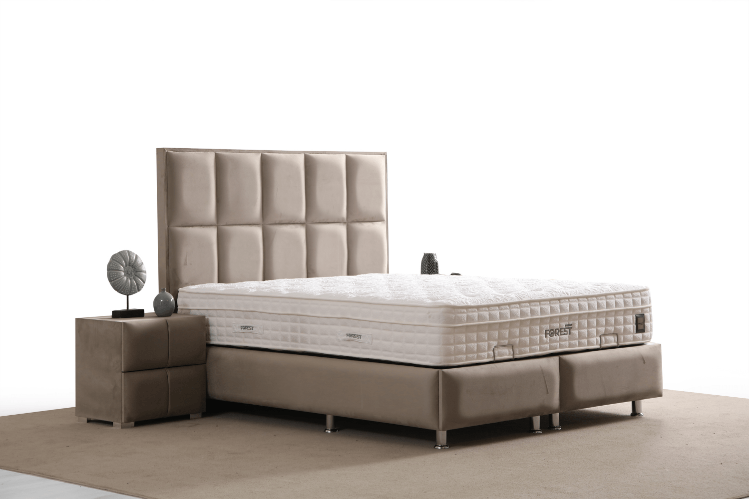 Lit coffre LOVITA Velours