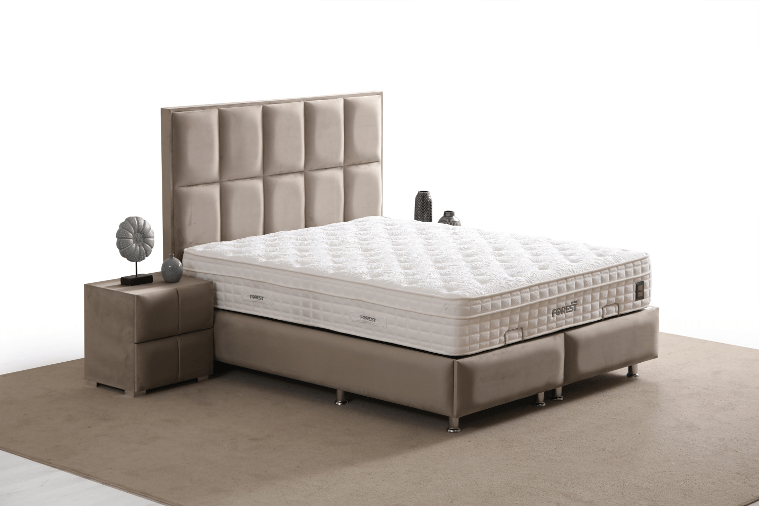 Lit coffre LOVITA Velours