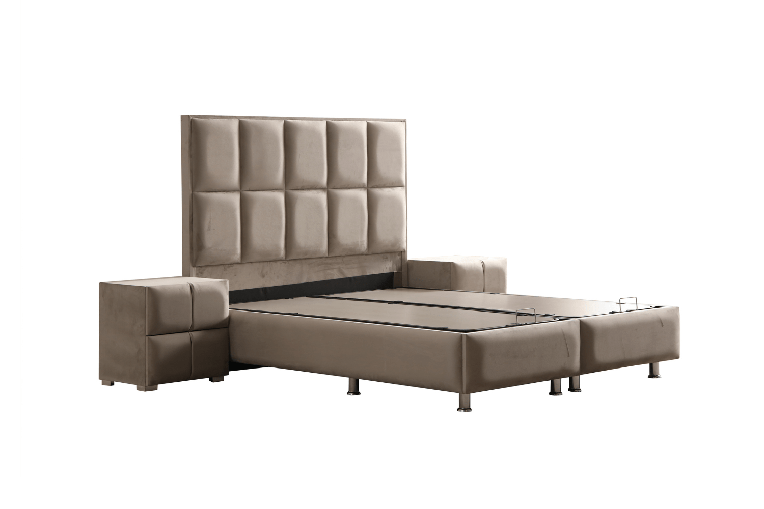 Lit coffre LOVITA Velours