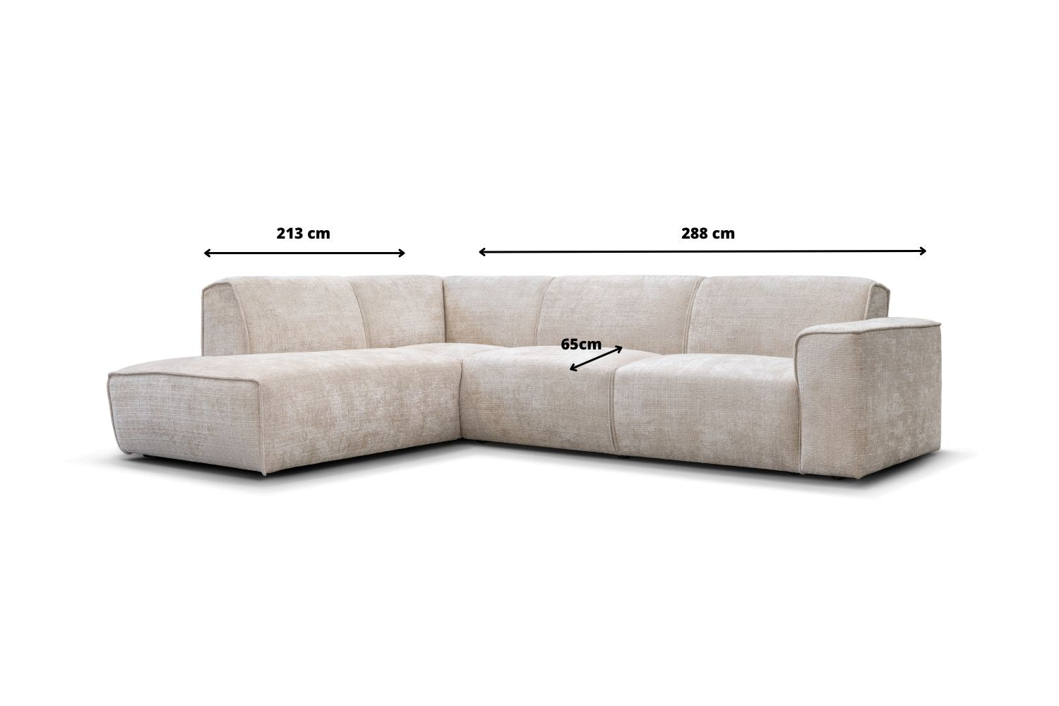 Canapé d'Angle Colette Marbella Beige