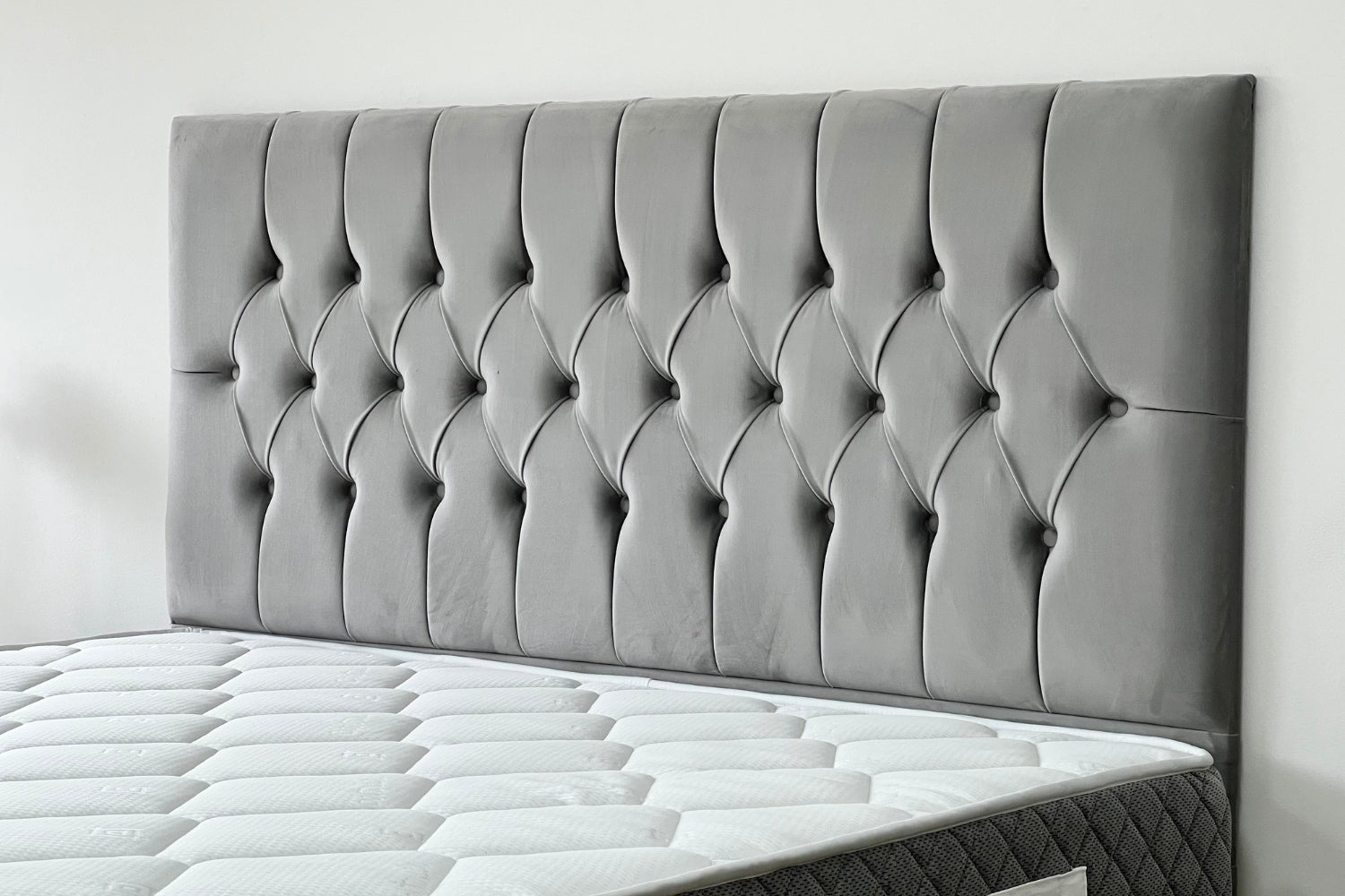 Lit Coffre HUGO Velours Gris