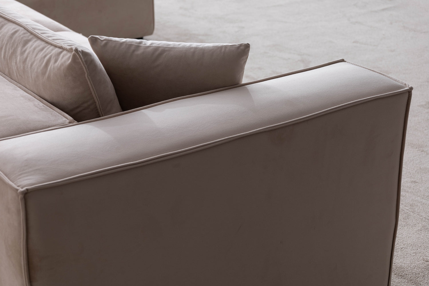 Canapé Elégance Velours Modulable 4+1 Pouf