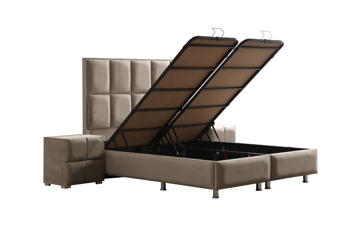 Lit coffre LOVITA Velours