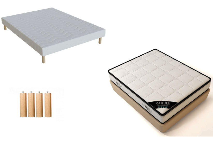 Ensemble Sommier Matelas Élite 22cm Ferme