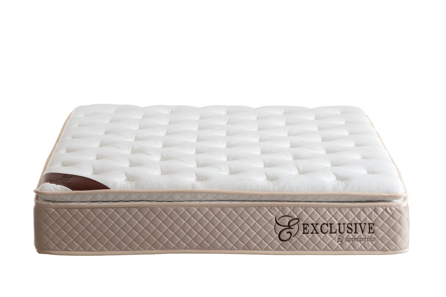 Matelas San Martino Exclusif Ressorts Beige - 32 cm avec surmatelas Intégré