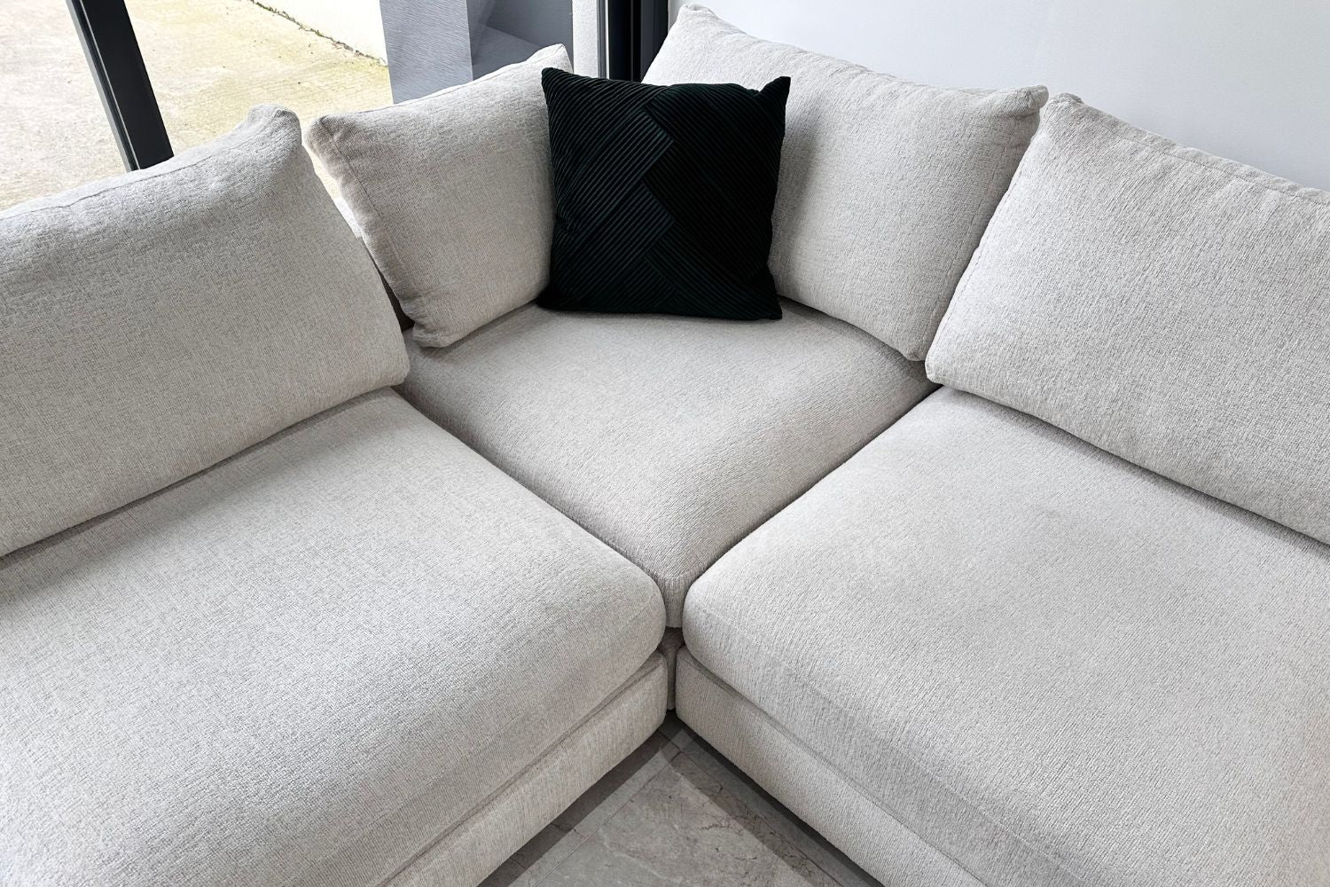 Canapé Julia Modulable Chenille  4+1 Pouf