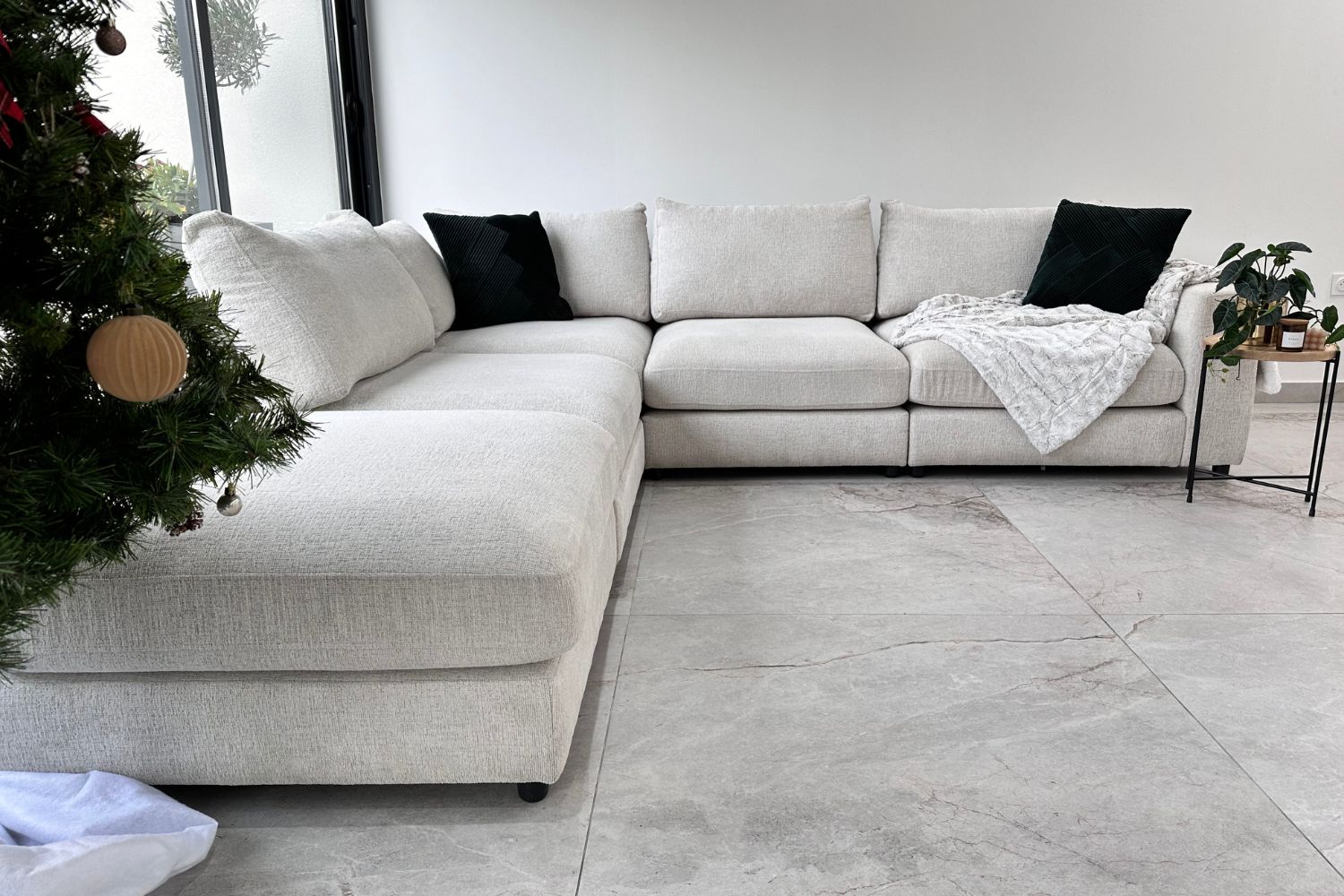 Canapé Julia Modulable Chenille  4+1 Pouf